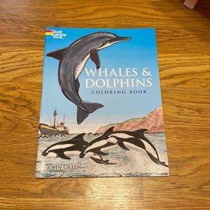 Dolphins and Whales coloring book and facts